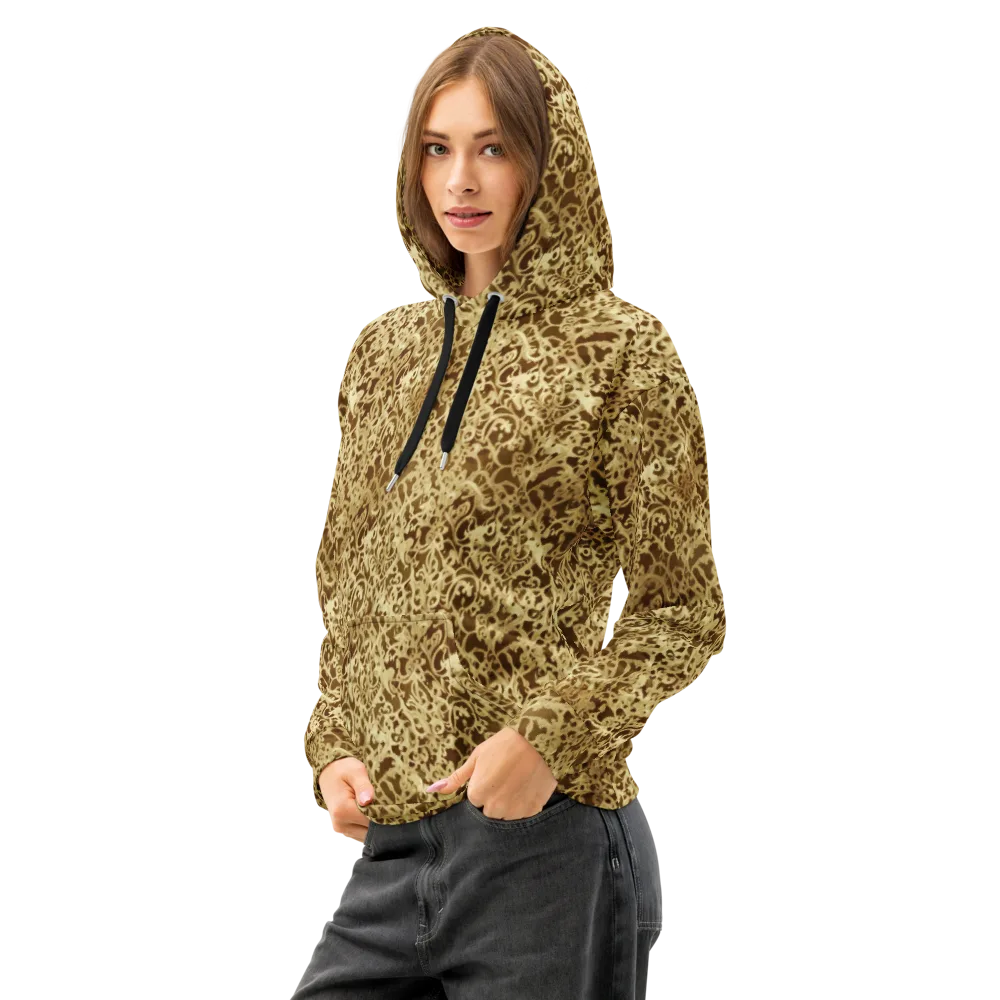 Gilded Baroque on Cotton Hoodie — Left Front