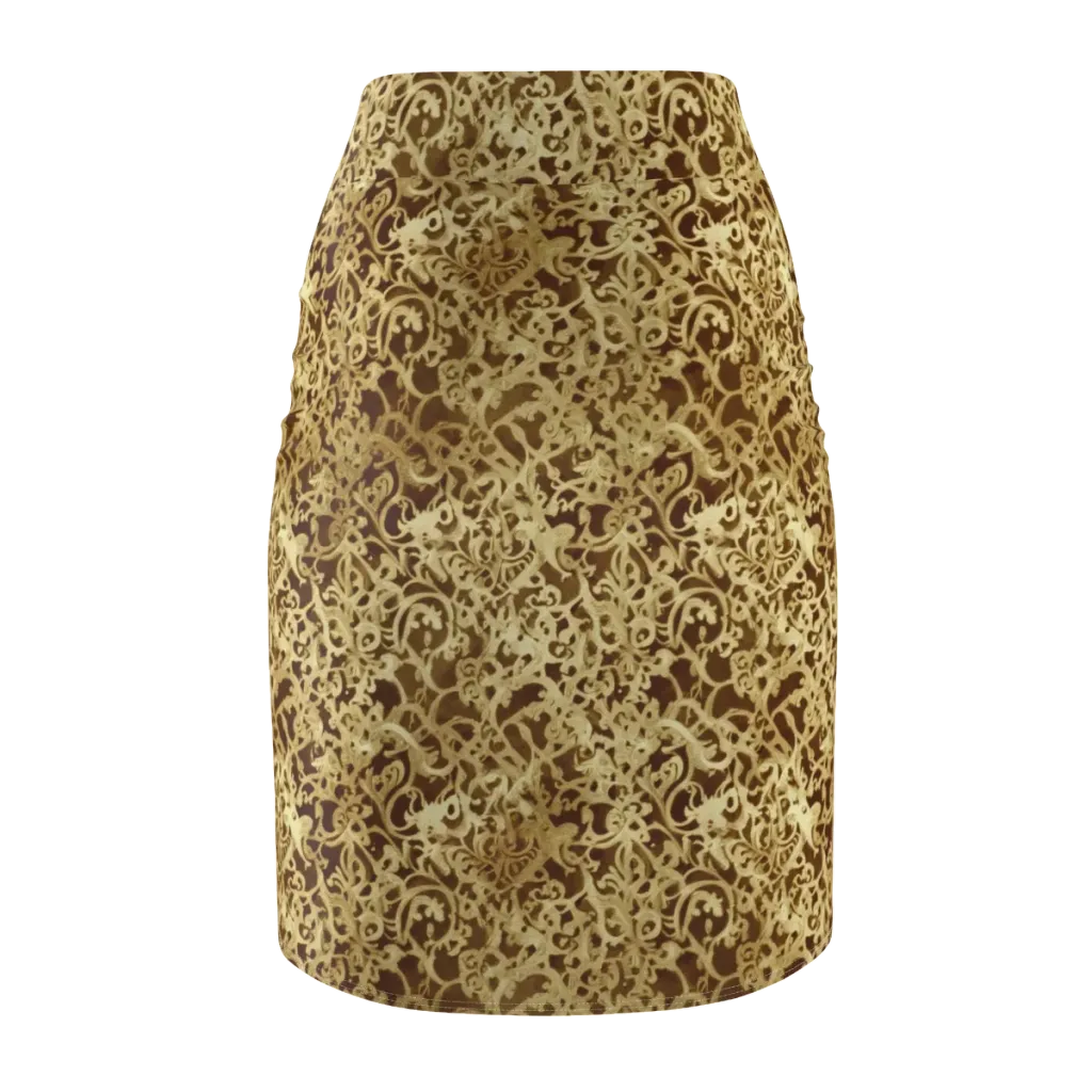 Gilded Baroque on Pencil Skirt — Back