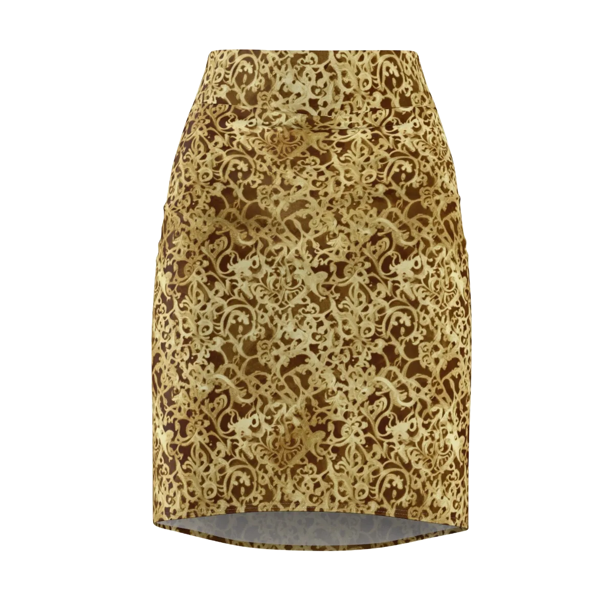 Gilded Baroque on Pencil Skirt — Front