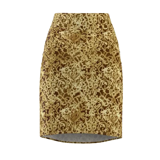 Gilded Baroque on a Pencil Skirt