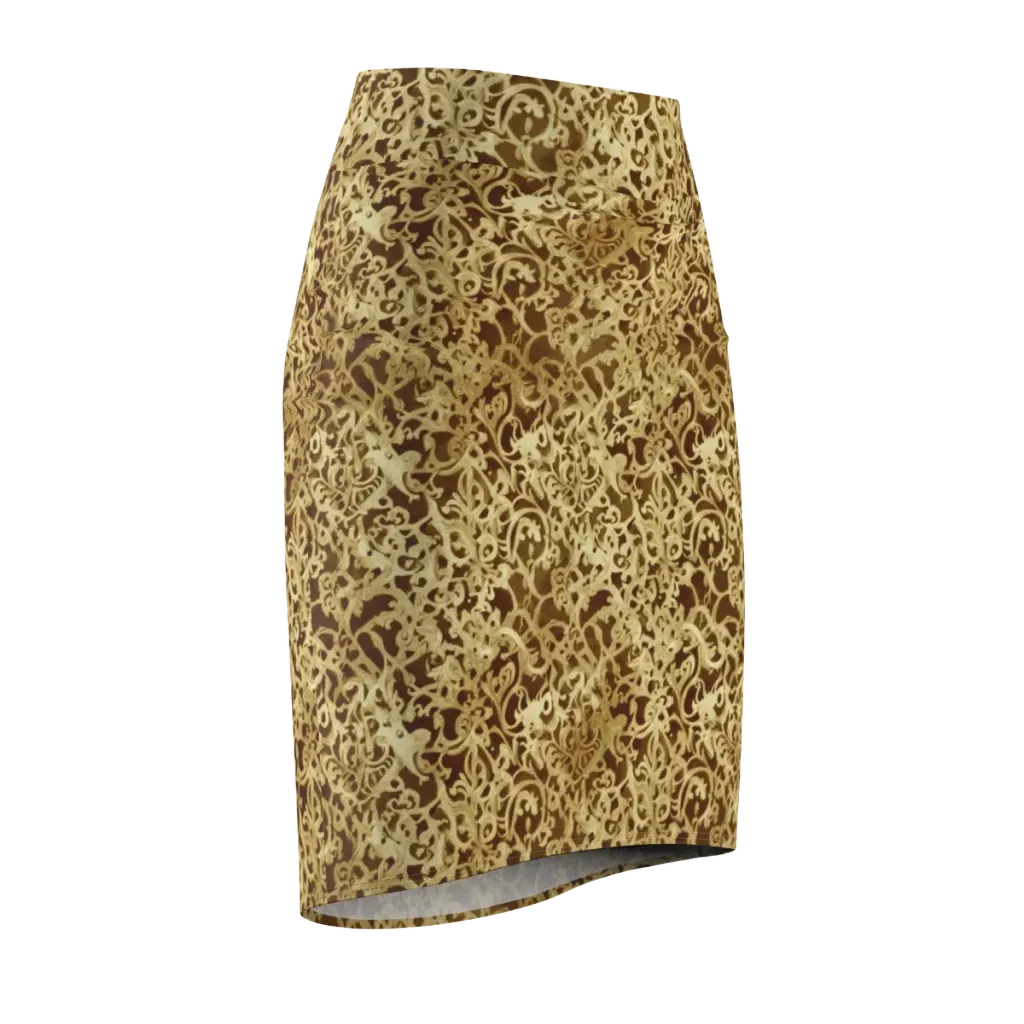 Gilded Baroque on Pencil Skirt — Front Side
