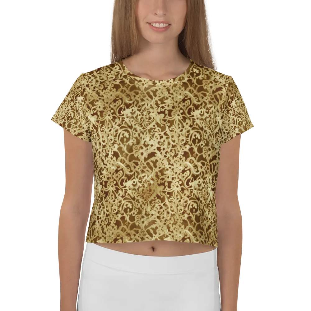 Gilded Baroque on Crop Tee — Front