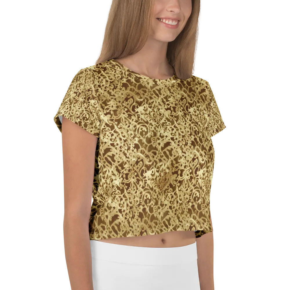 Gilded Baroque on Crop Tee — Right