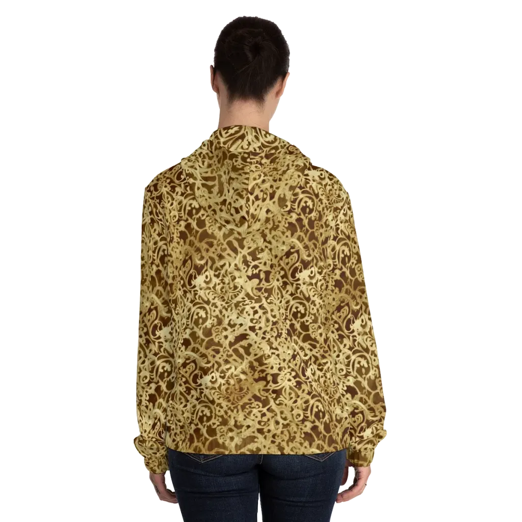 Gilded Baroque on Women's Full-Zip Hoodie — Back On Person
