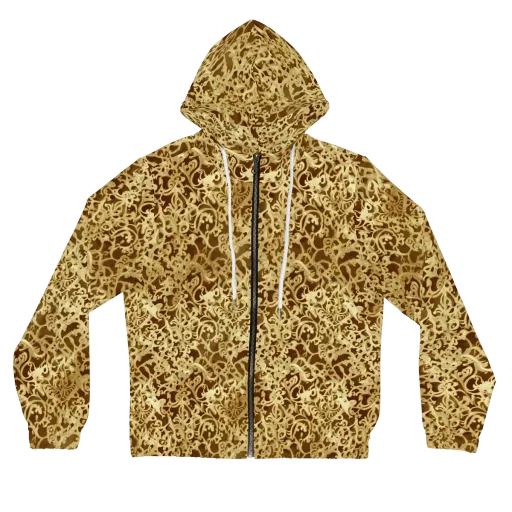 Gilded Baroque on a Women's Full-Zip Hoodie