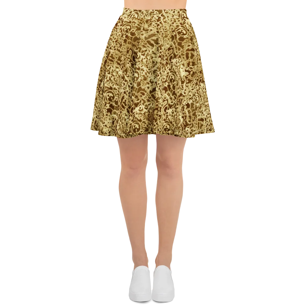 Gilded Baroque on Skater Skirt — Front