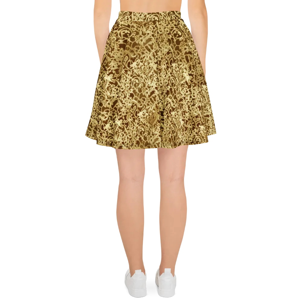 Gilded Baroque on Skater Skirt — Back