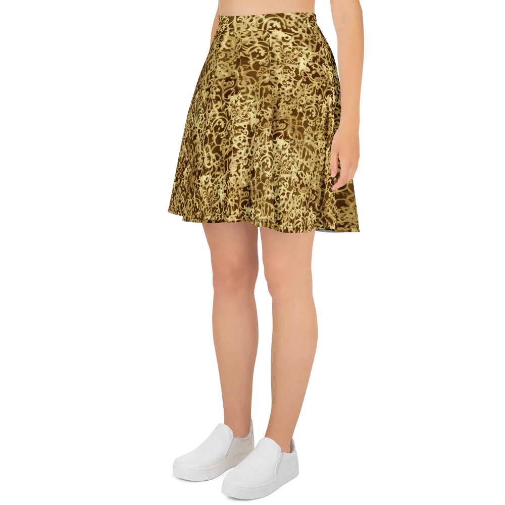 Gilded Baroque on Skater Skirt — Left