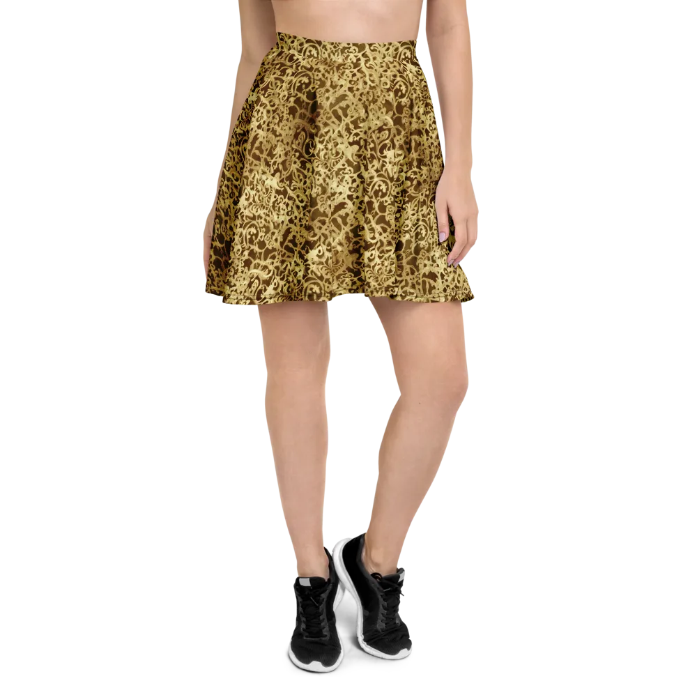 Gilded Baroque on Skater Skirt — Front