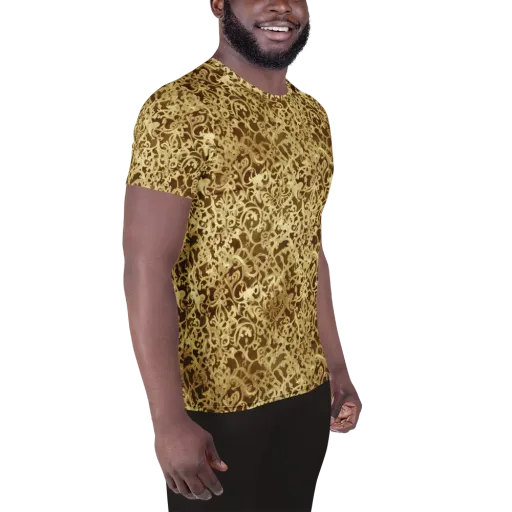 Gilded Baroque on a Men's Athletic T-Shirt