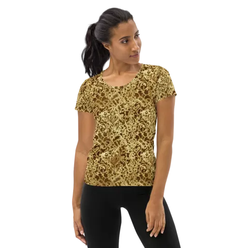 Gilded Baroque on a Women's Athletic T-Shirt