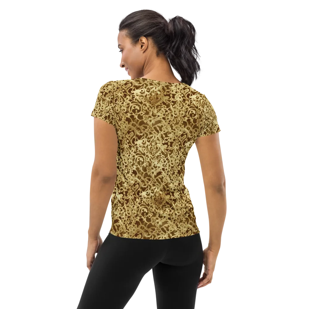 Gilded Baroque on Women's Athletic T-Shirt — Back