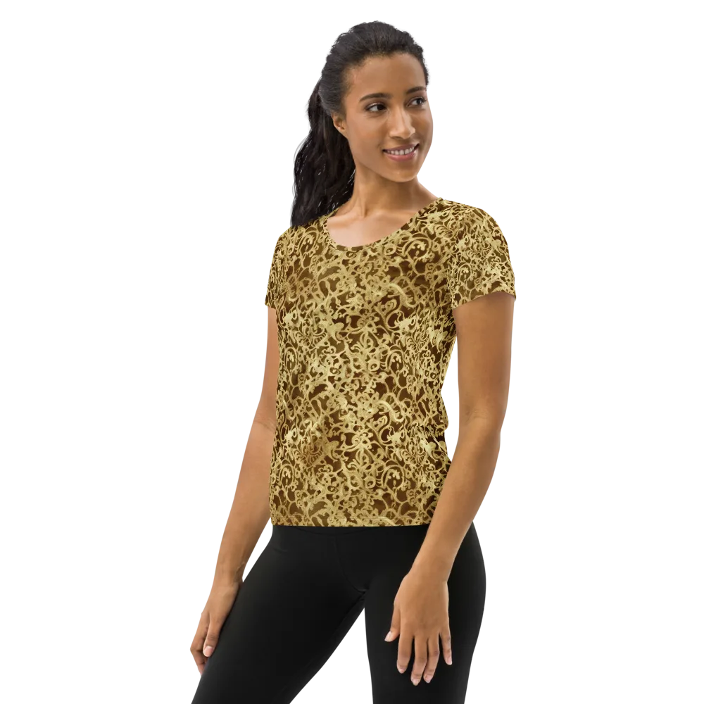 Gilded Baroque on Women's Athletic T-Shirt — Left
