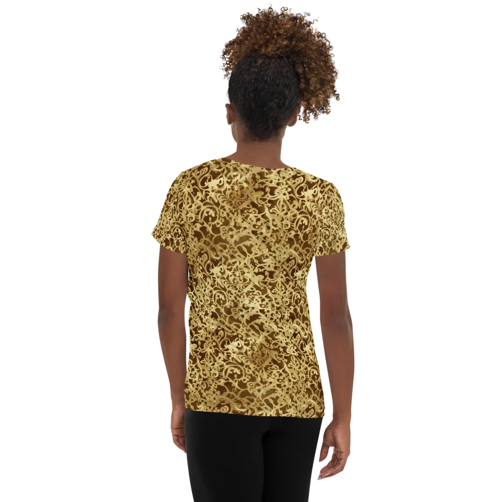 Gilded Baroque on Women's Athletic T-Shirt — Back