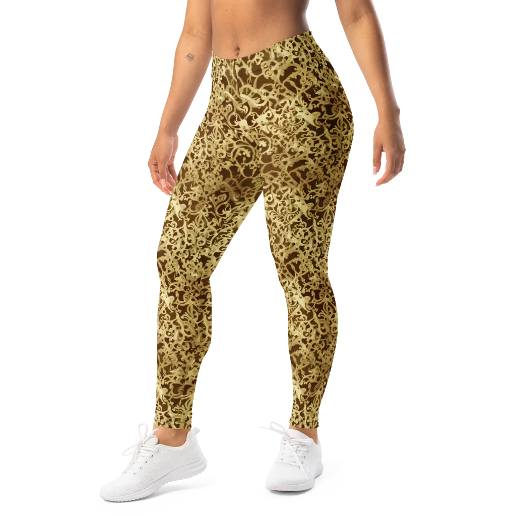 Gilded Baroque on Leggings — Left Front