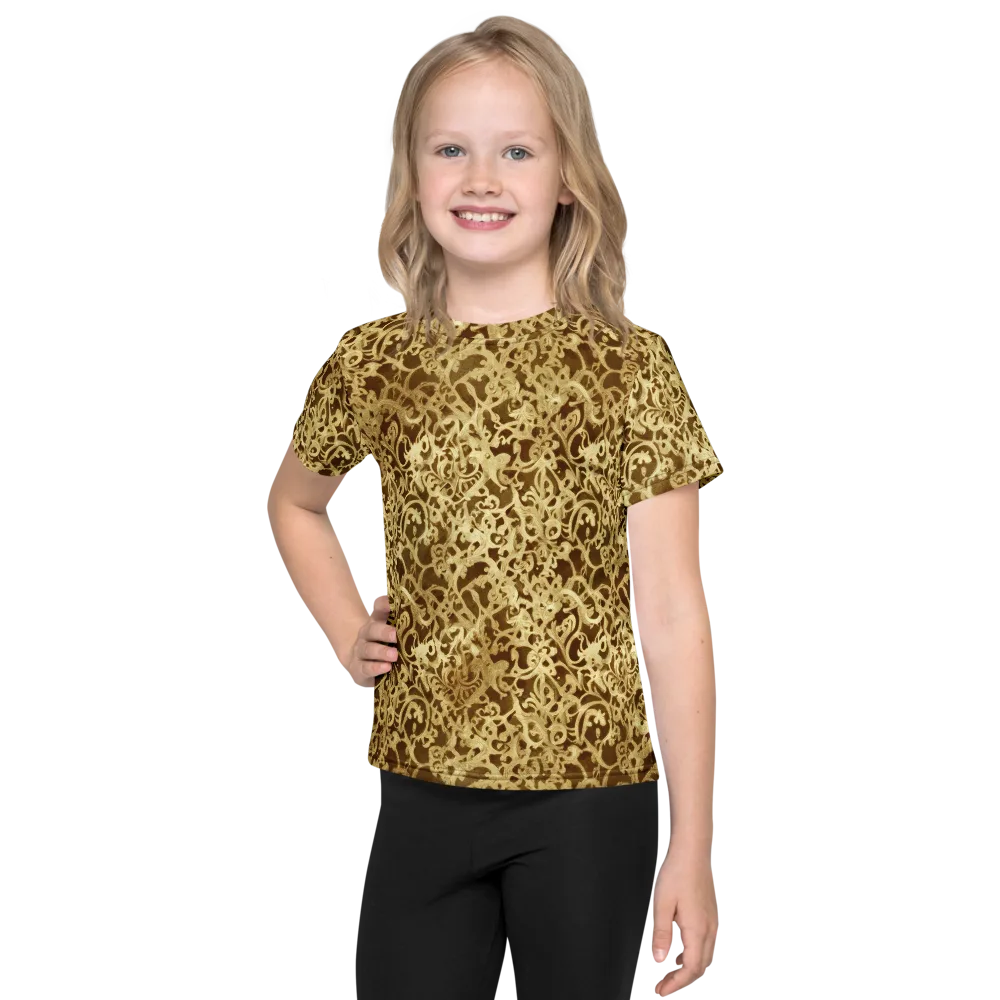 Gilded Baroque on Kids Crew Neck T-Shirt — Front