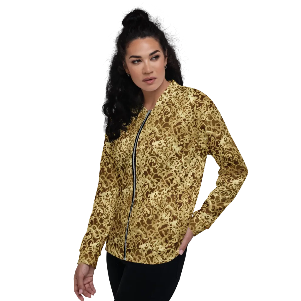 Gilded Baroque on Bomber Jacket — Left