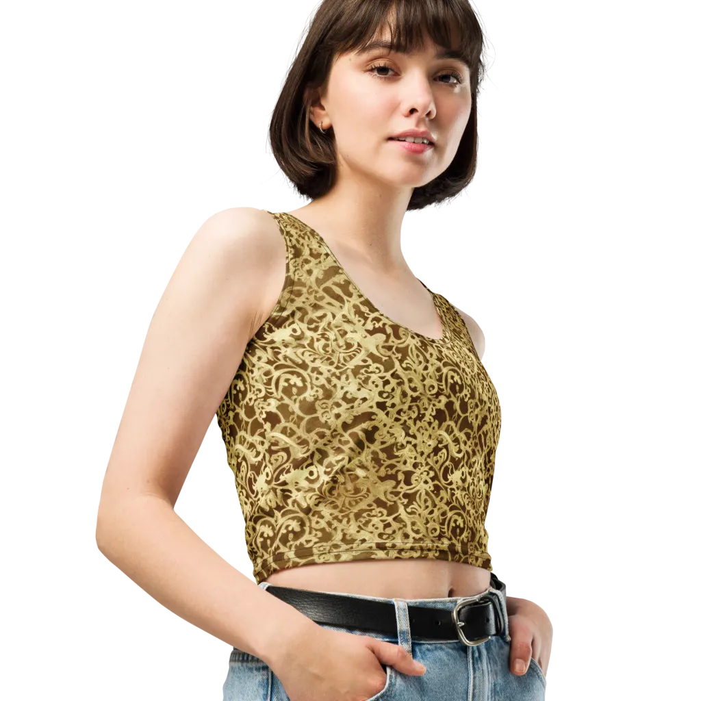 Gilded Baroque on Crop Top — Right Front