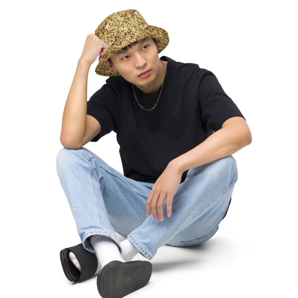 Gilded Baroque on Reversible Bucket Hat — Front 2 Inside