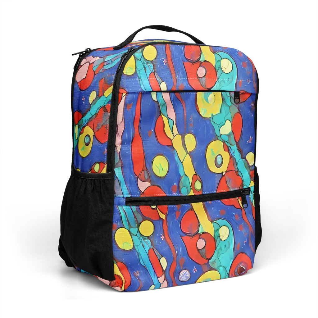 Colorwave Garden on Utility Backpack — Right Front