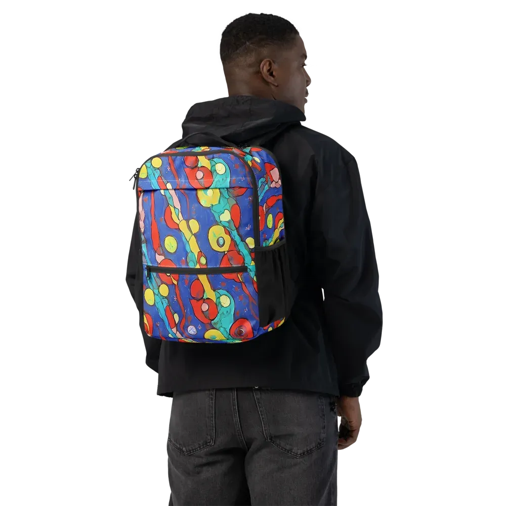 Colorwave Garden on Utility Backpack — Back