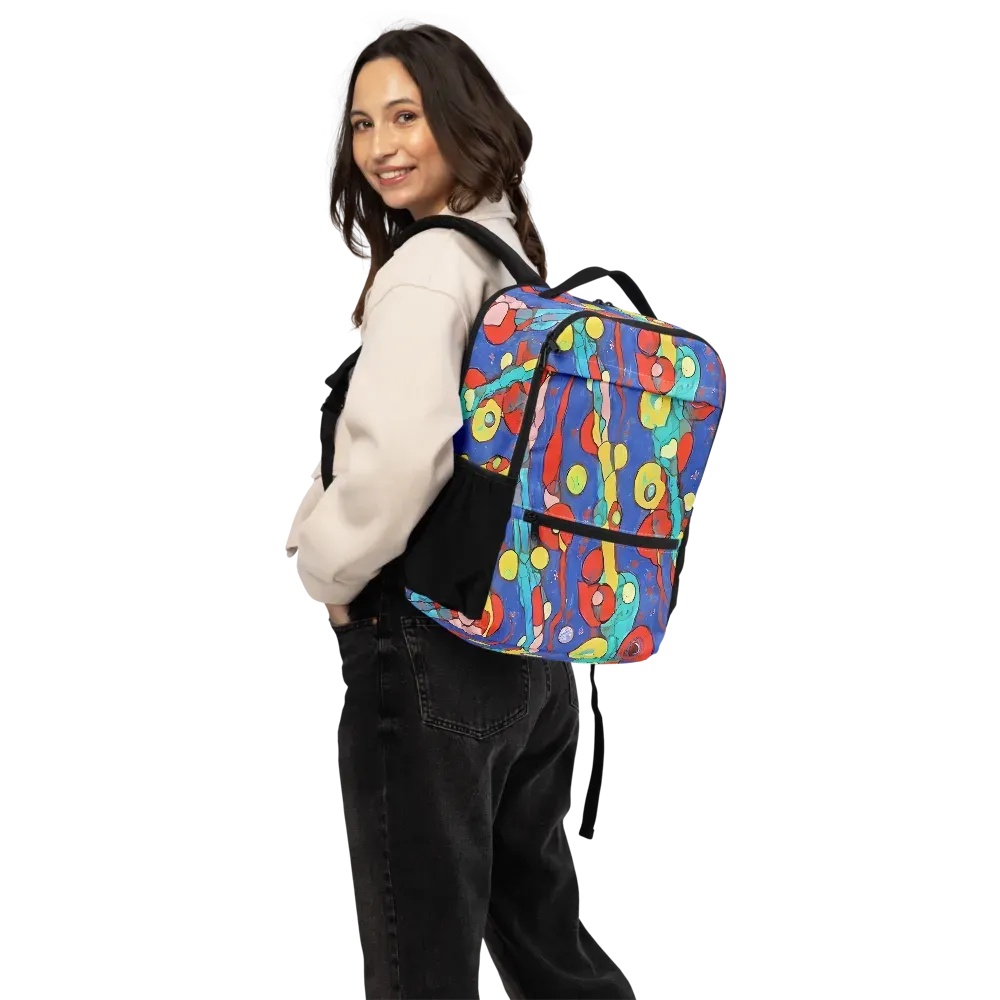 Colorwave Garden on Utility Backpack — Back