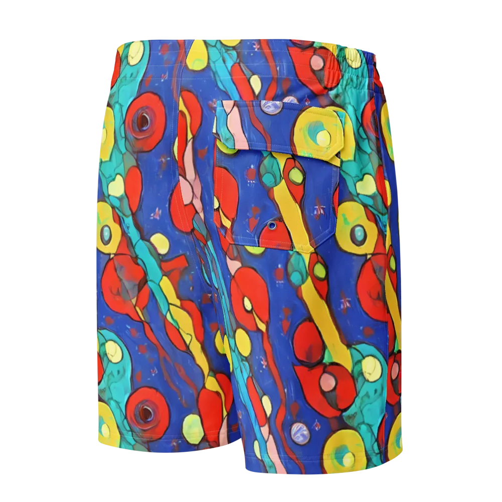 Colorwave Garden on Men's Board Shorts — Back