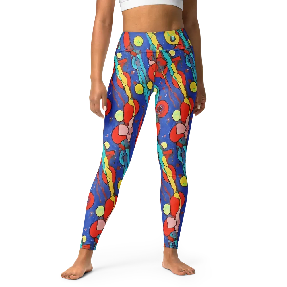 Colorwave Garden on Yoga Leggings — Front
