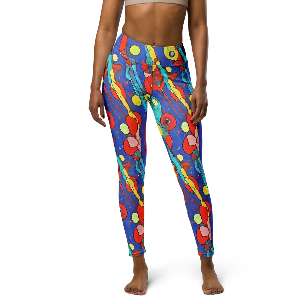 Colorwave Garden on Yoga Leggings — Front