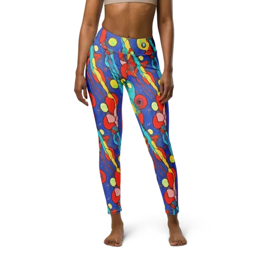 Colorwave Garden on a Yoga Leggings