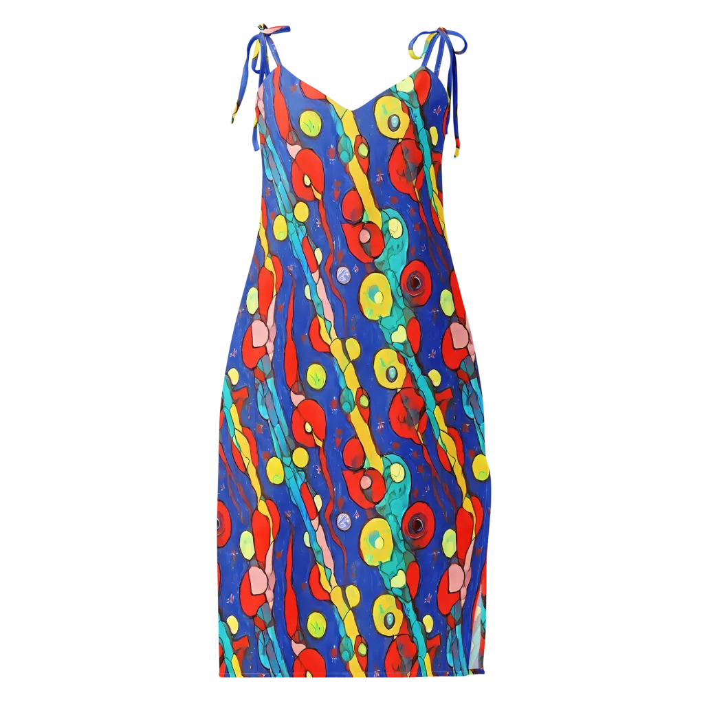 Colorwave Garden on Slip Dress — Front