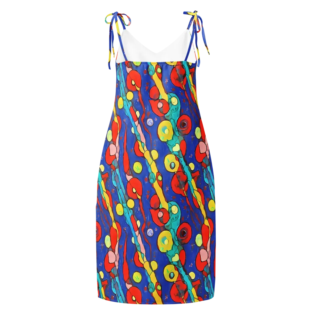 Colorwave Garden on Slip Dress — Back
