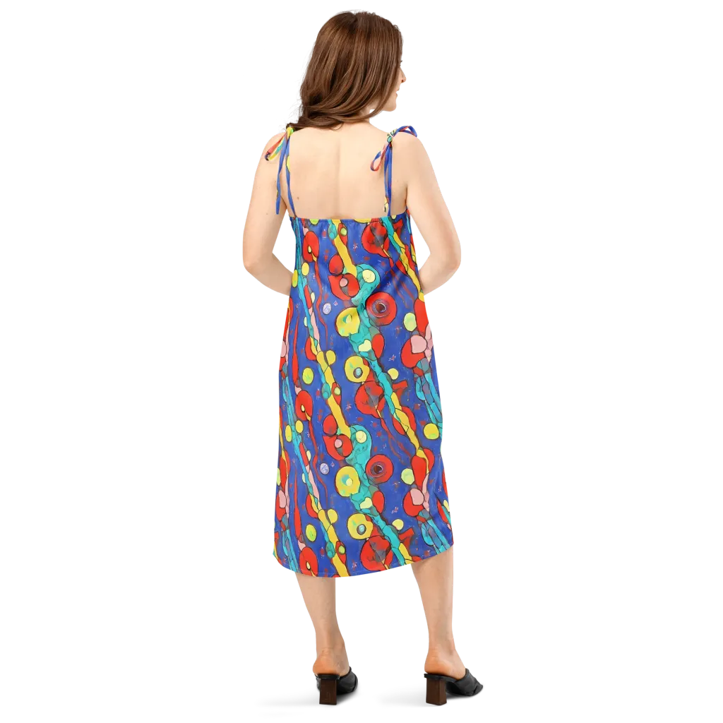 Colorwave Garden on Slip Dress — Back