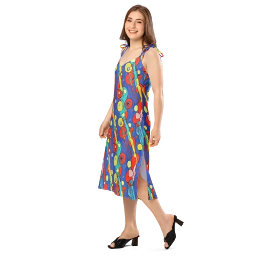 Colorwave Garden on a Slip Dress
