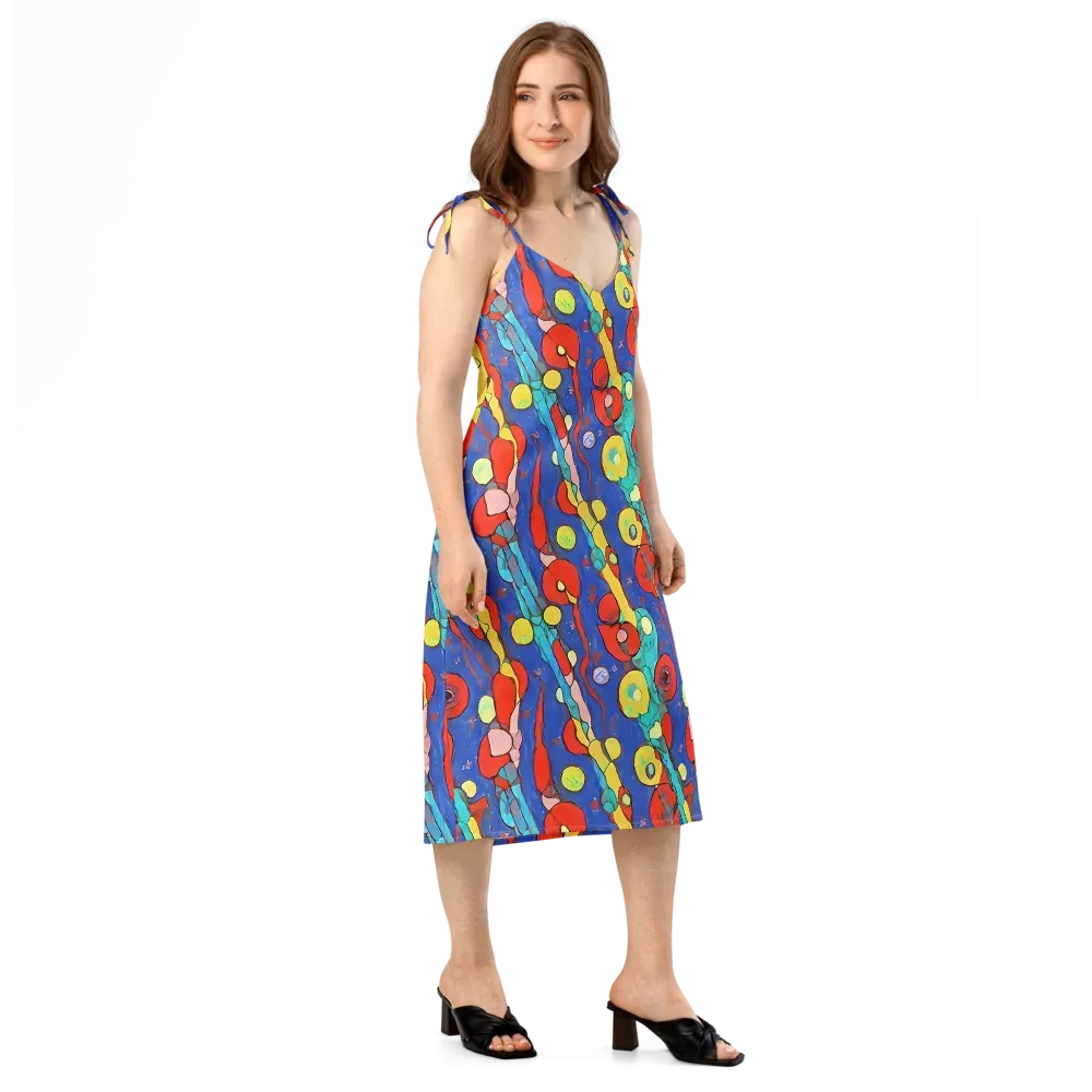 Colorwave Garden on Slip Dress — Right Front