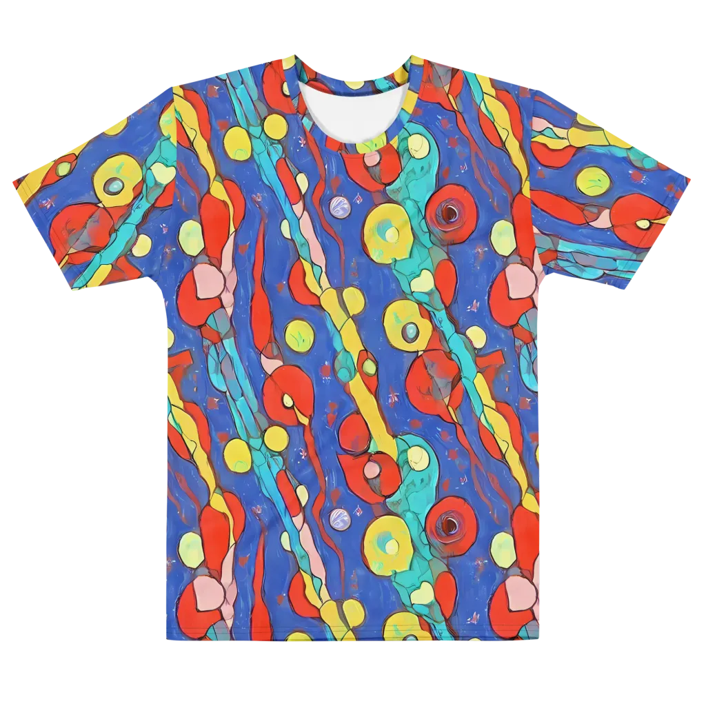Colorwave Garden on Men's Cotton Crew Neck T-Shirt — Front