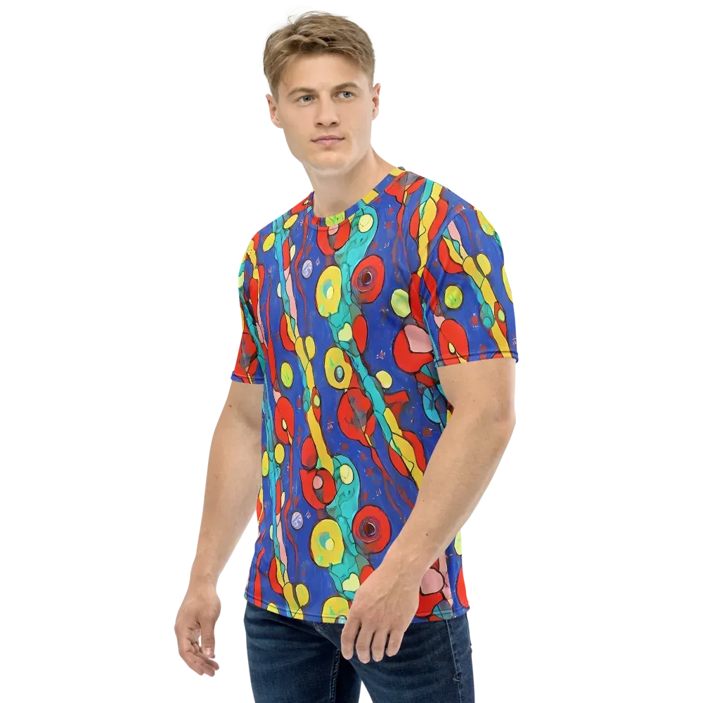Colorwave Garden on Men's Crew Neck T-Shirt — Left