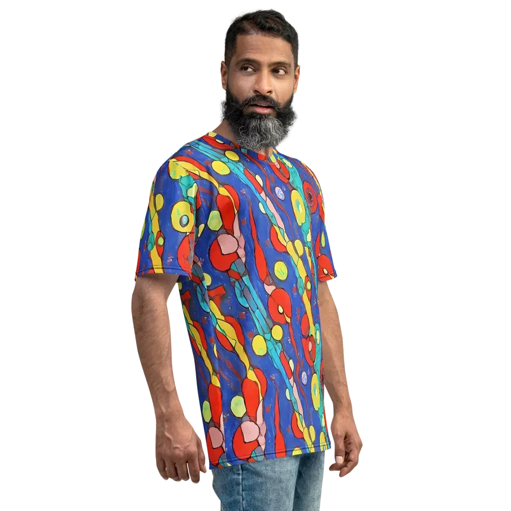 Colorwave Garden on Men's Crew Neck T-Shirt — Right