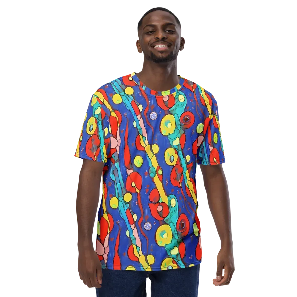 Colorwave Garden on Men's Crew Neck T-Shirt — Front