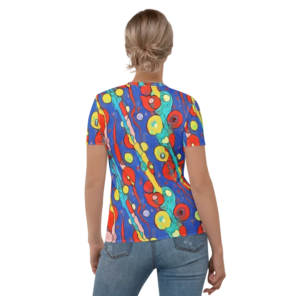 Colorwave Garden on Women's Crew Neck T-Shirt — Back