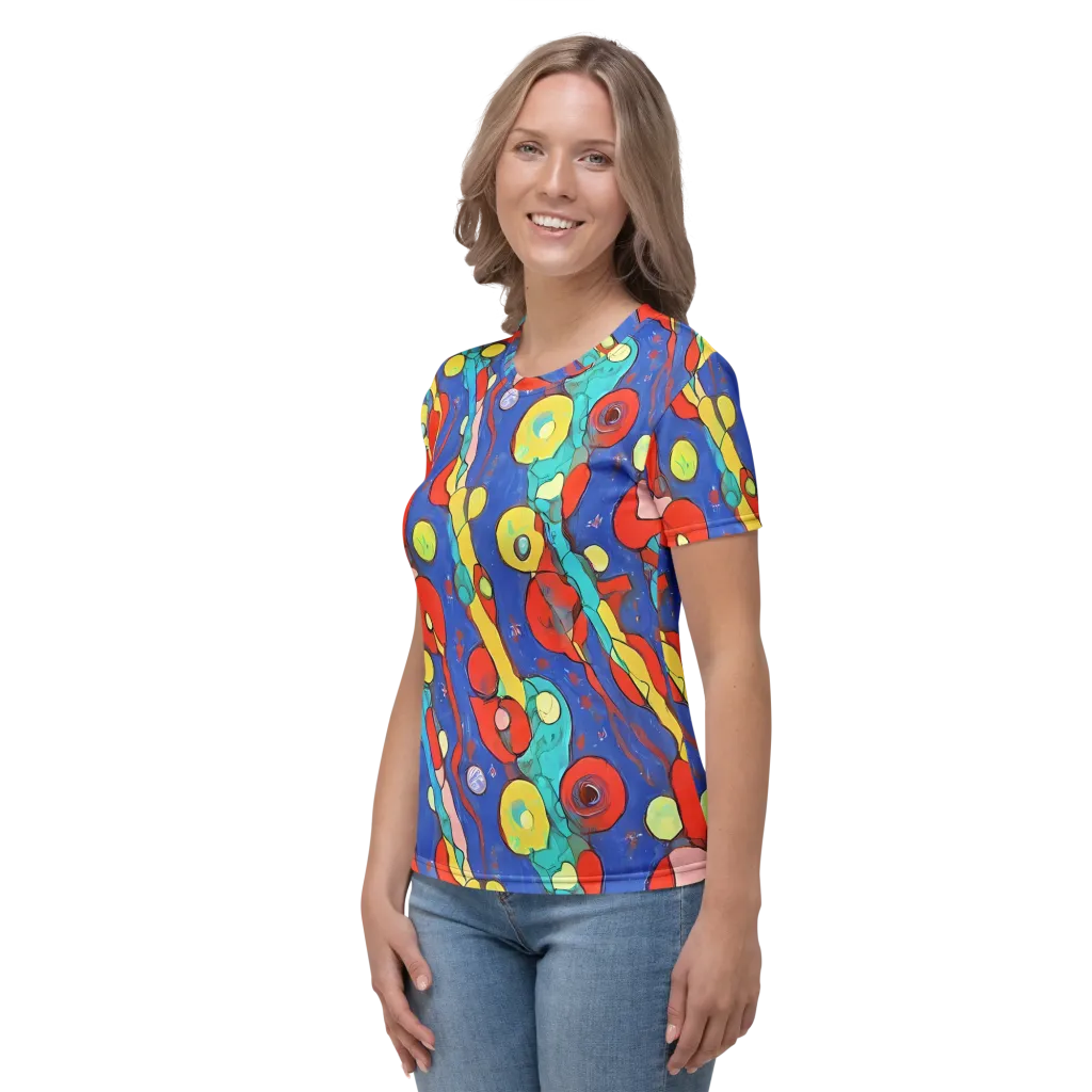 Colorwave Garden on Women's Crew Neck T-Shirt — Left