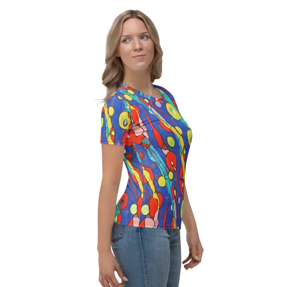 Colorwave Garden on Women's Crew Neck T-Shirt — Right