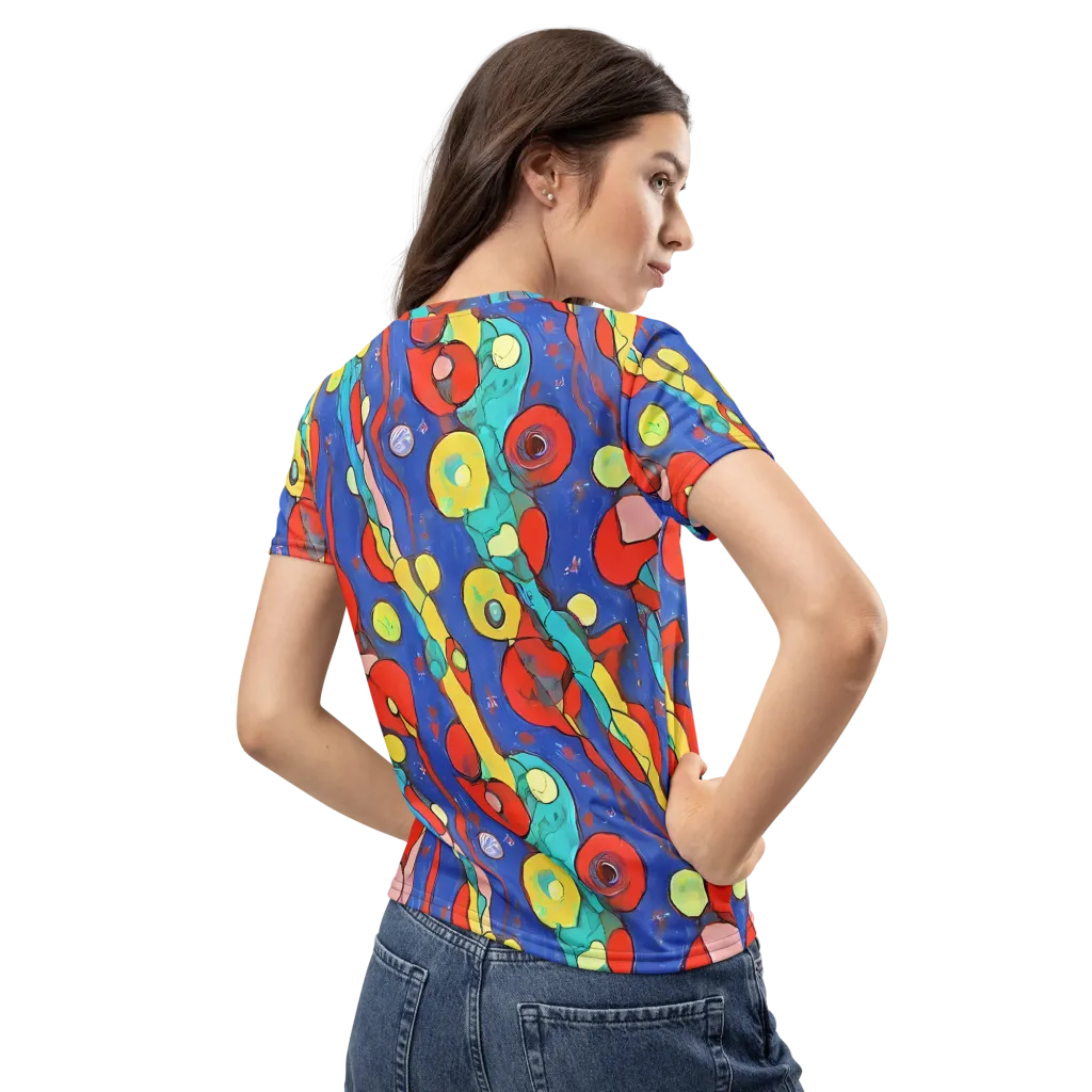 Colorwave Garden on Women's Crew Neck T-Shirt — Back