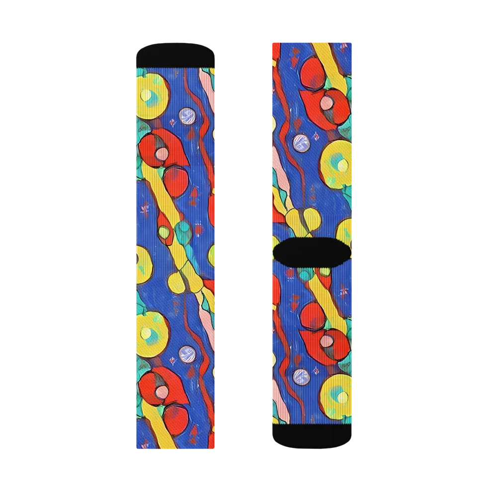 Colorwave Garden on Socks — Right Sock