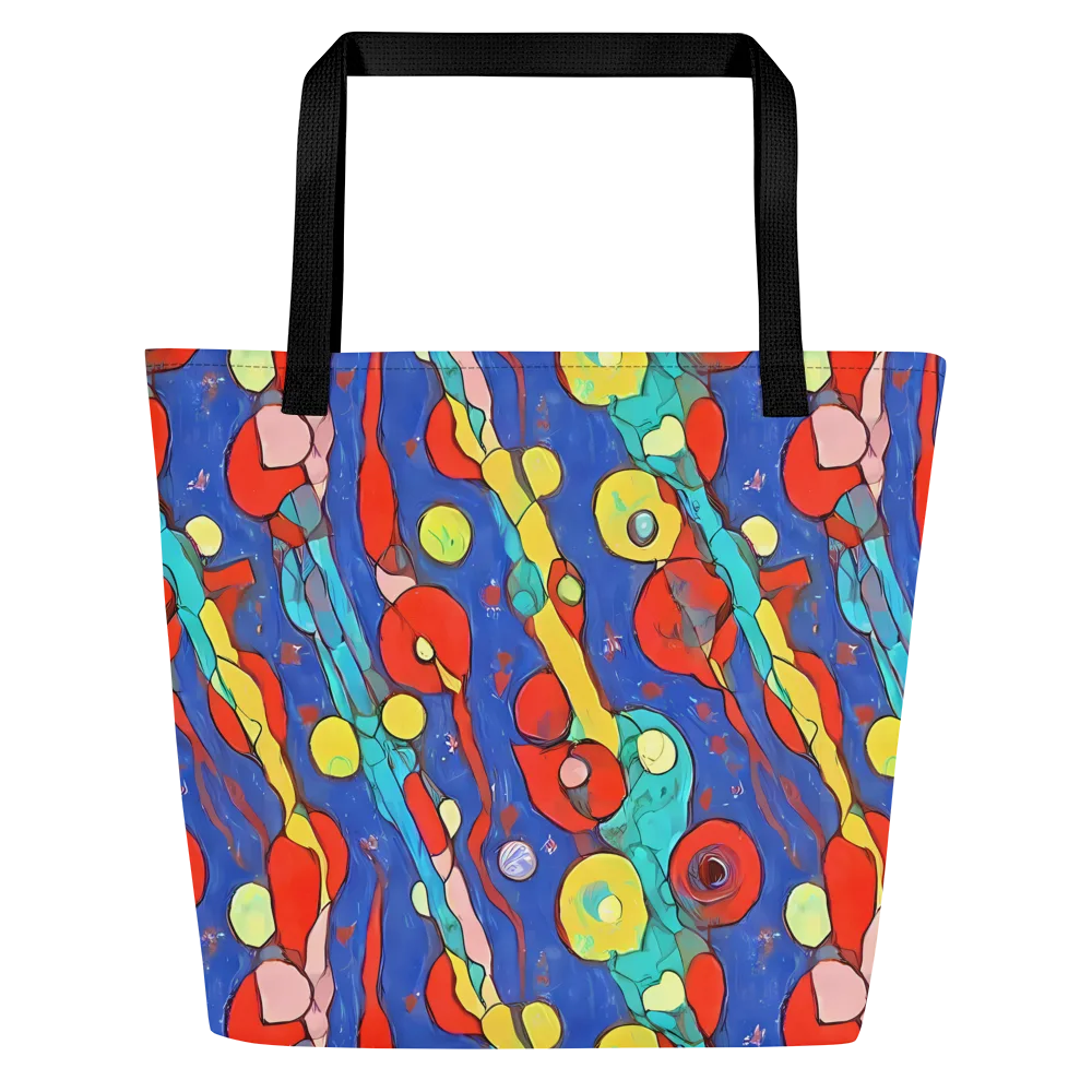 Colorwave Garden on Large Tote Bag W/ Pocket — Front