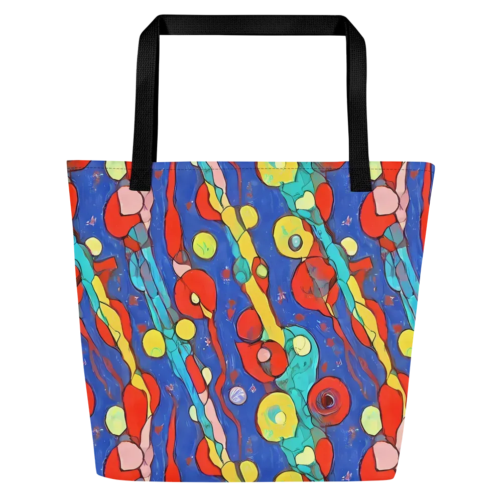 Colorwave Garden on Large Tote Bag W/ Pocket — Front