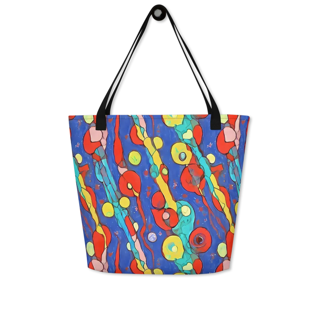 Colorwave Garden on Large Tote Bag W/ Pocket — Front