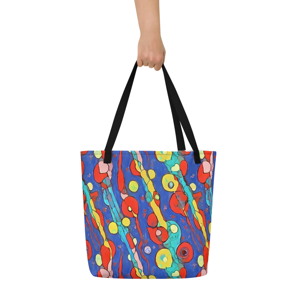 Colorwave Garden on Large Tote Bag W/ Pocket — Front