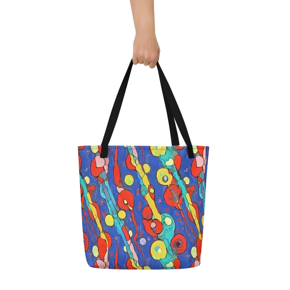 Colorwave Garden on Large Tote Bag W/ Pocket — Front
