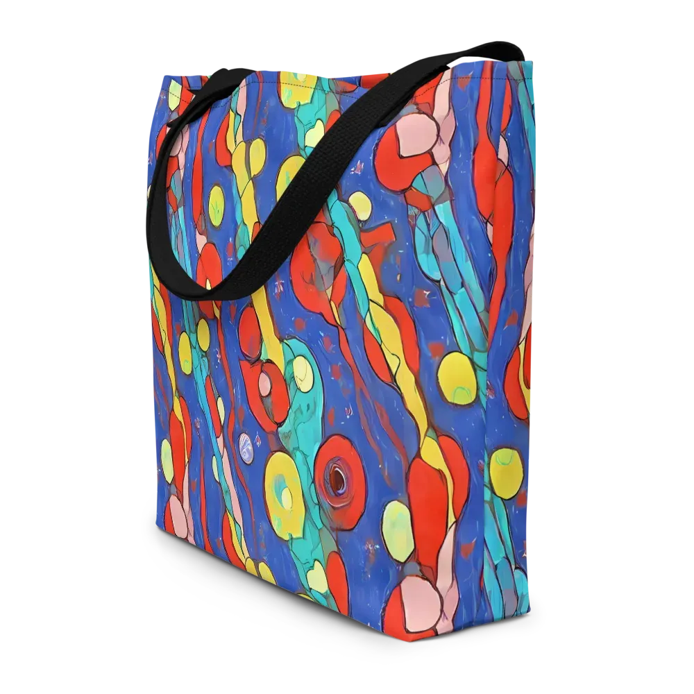 Colorwave Garden on Large Tote Bag W/ Pocket — Front